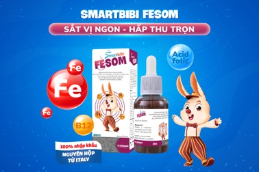 Smartbibi Fesom - Sắt thế hệ mới từ Italy, hỗ trợ tạo máu hiệu quả cho trẻ