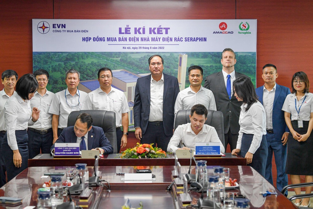 Nhà máy điện rác Seraphin ký hợp đồng mua bán điện với EVN - 1 Nhà máy điện rác Seraphin ký hợp đồng mua bán điện với EVN - 1