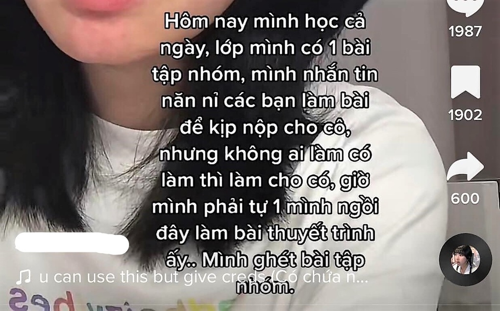 Nữ sinh ấm ức phát khóc vì phải gánh bài tập nhóm một mình - 1 Nữ sinh ấm ức phát khóc vì phải gánh bài tập nhóm một mình - 1