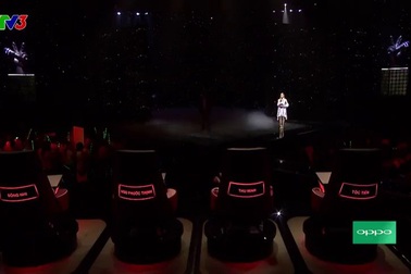 Hotboy The Voice Kids gân ấn tượng tại The Voice.