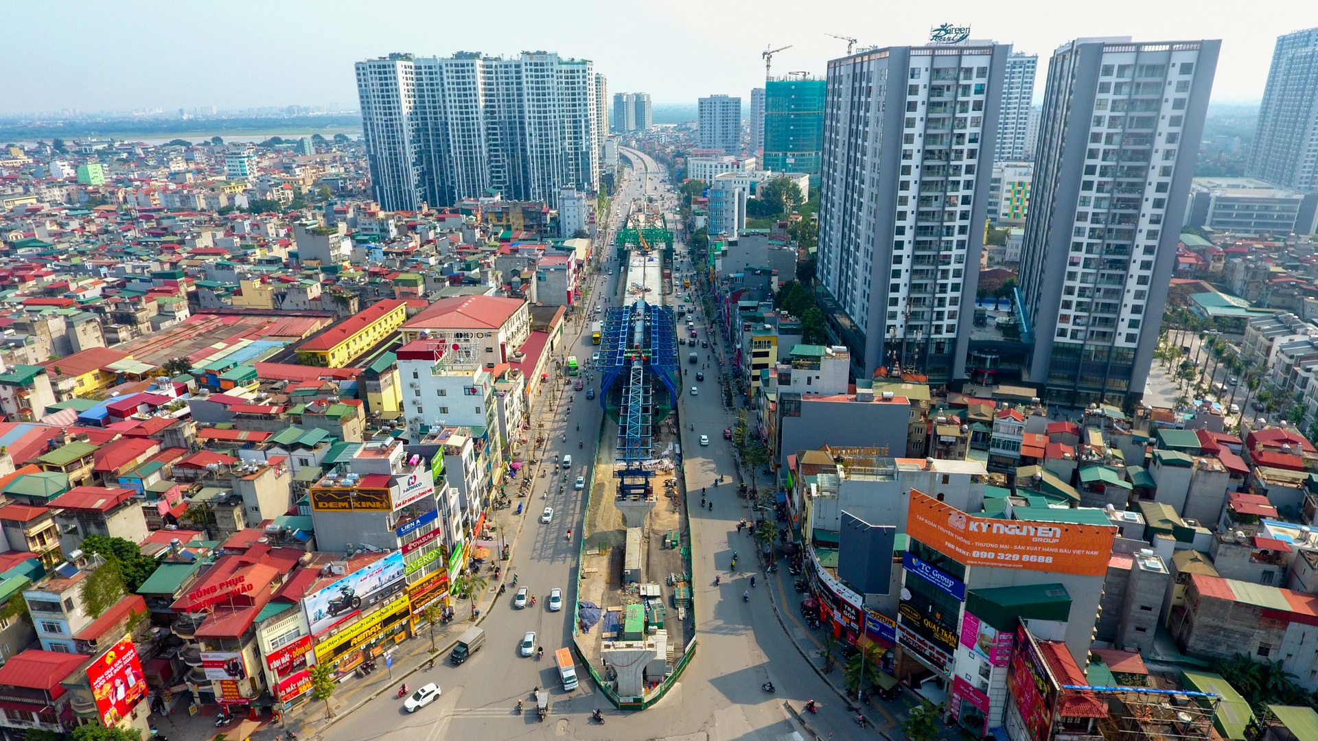 Đại công trường trên cao 9.400 tỷ xuyên đường cong mềm mại ở Hà Nội - 26