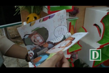 Thư viện xanh lưu động làm từ vật liệu phế thải hút học sinh