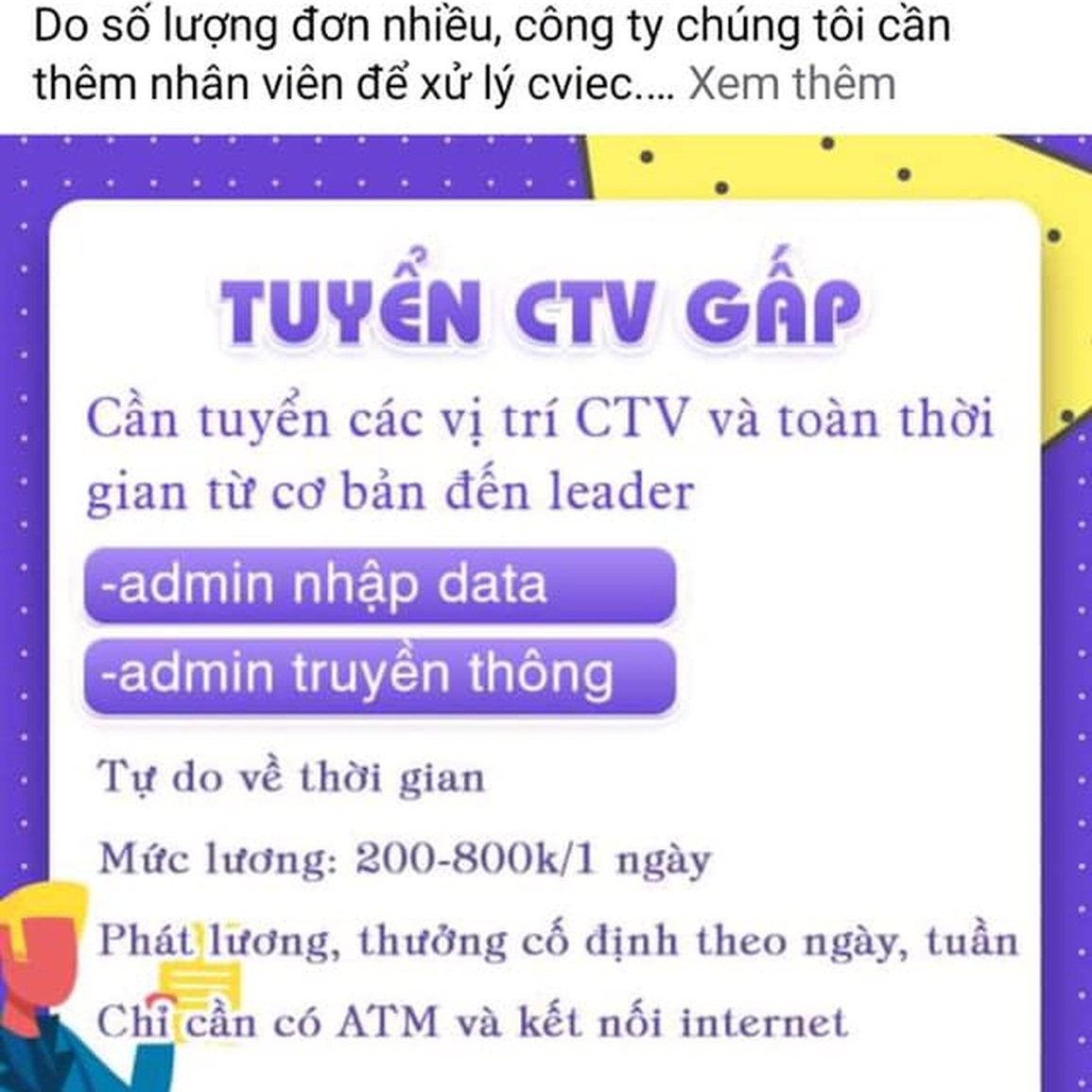 Sập bẫy việc nhẹ, lương cao, nhiều người mất hàng trăm triệu đồng - 1 Sập bẫy việc nhẹ, lương cao, nhiều người mất hàng trăm triệu đồng - 1