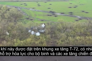 Video "vũ khí phi hạt nhân mạnh nhất" của Nga khai hỏa ở Donbass