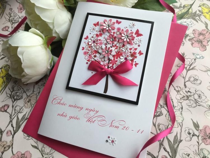 Tự tay làm thiệp handmade độc đáo tặng thầy cô ngày 20/11 - Ảnh 10. Tự tay làm thiệp handmade độc đáo tặng thầy cô ngày 20/11 - Ảnh 10.