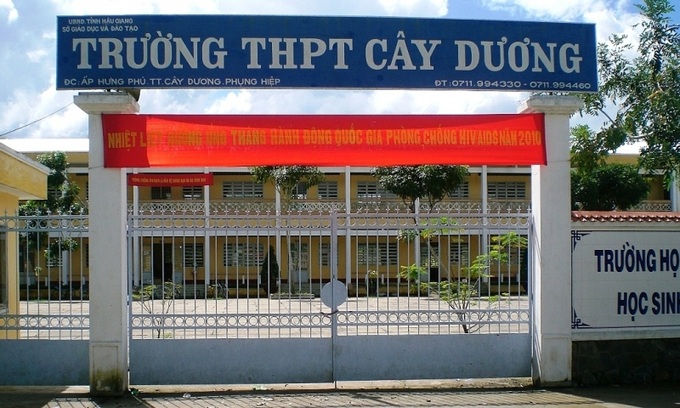 Trường THPT Cây Dương, huyện Phụng Hiệp, tỉnh Hậu Giang.