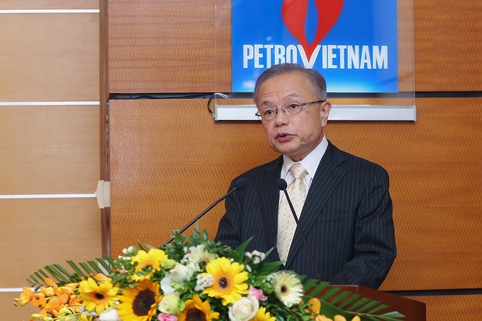 Giám đốc điều hành JCCP Eiji Hirakao phát biểu tại lễ ký.