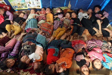 Giấc trưa của học sinh miền núi…