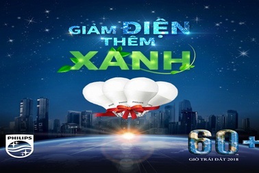 Philips kêu gọi “giảm điện, thêm xanh” hưởng ứng Giờ Trái Đất