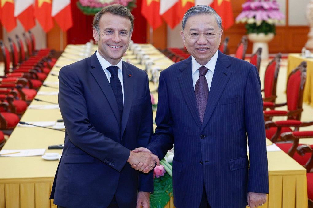 Tổng Bí thư Tô Lâm tiếp Tổng thống Pháp Emmanuel Macron - 1 Tổng Bí thư Tô Lâm tiếp Tổng thống Pháp Emmanuel Macron - 1