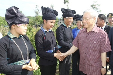 Tổng Bí thư Nguyễn Phú Trọng thăm, làm việc tại Hà Giang