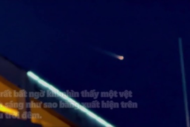 Ánh sáng bí ẩn xuất hiện trên bầu trời đêm Trung Quốc