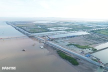 Ngắm tuyến đê biển bảo vệ 2.000ha đất lấn biển ở Hải Phòng sắp hoàn thành