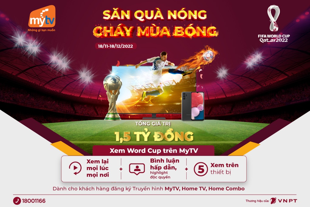 Khởi tranh World Cup 2022, MyTV ưu đãi Săn quà nóng - Cháy mùa bóng - 1 Khởi tranh World Cup 2022, MyTV ưu đãi Săn quà nóng - Cháy mùa bóng - 1