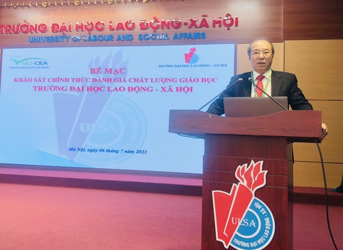 GS.TSKH Bành Tiến Long, Trưởng đoàn đánh giá ngoài báo cáo sơ bộ kết quả đợt khảo sát chính thức