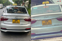 Lái xe taxi "hô biến" biển số 30E thành 30F