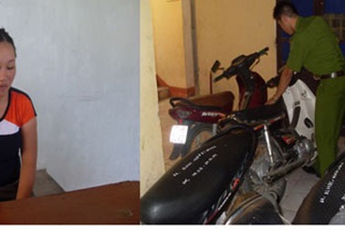 Nữ quái lười lao động lên thành phố trộm cắp 7 xe máy