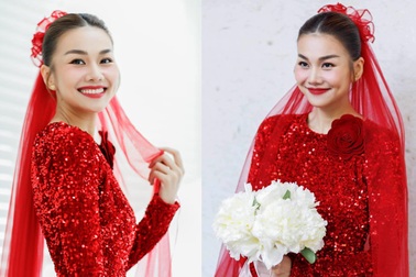 Thanh Hằng rạng rỡ, nắm tay chồng nhạc trưởng trong lễ vu quy