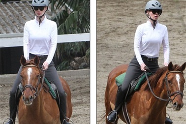 Iggy Azalea học cưỡi ngựa