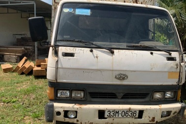 Kiểm lâm mai phục bắt gỗ lậu, tài xế bỏ xe chạy trốn