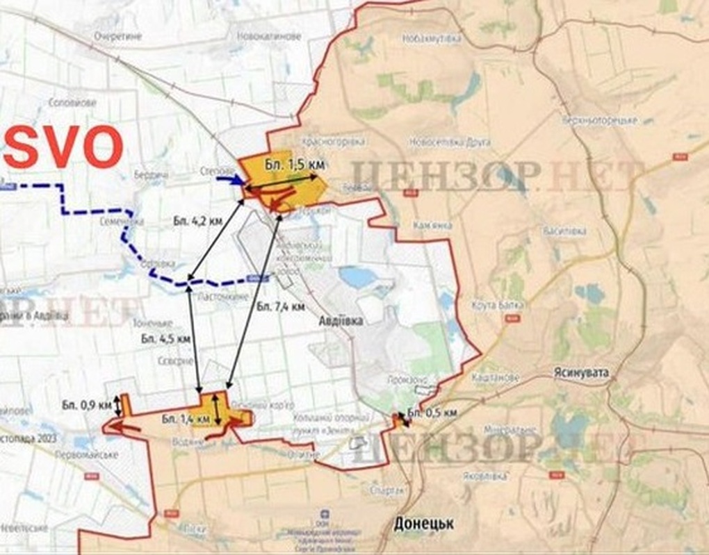 Chiến sự Ukraine: Nga dồn ép 2 sườn, cắt nguồn tiếp tế chính vào Avdiivka - 2 Chiến sự Ukraine: Nga dồn ép 2 sườn, cắt nguồn tiếp tế chính vào Avdiivka - 2