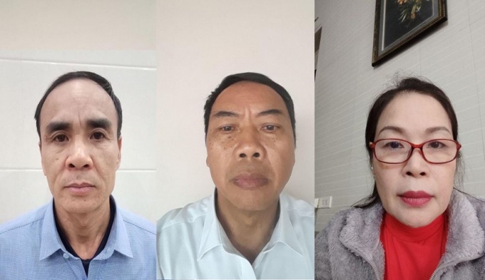 Phạm Viết Giáp (ngoài cùng bên trái) và đồng phạm (Ảnh PH).