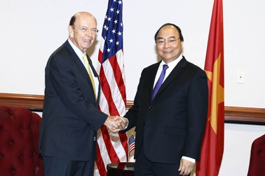Thủ tướng Nguyễn Xuân Phúc tiếp Bộ trưởng Thương mại Hoa Kỳ