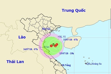 Vùng áp thấp gây mưa giông, gió giật mạnh trên Biển Đông