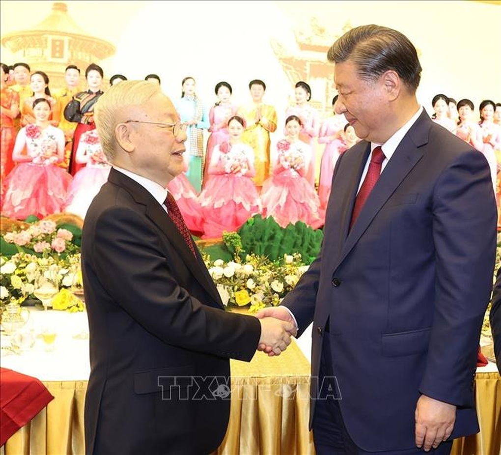 Chiêu đãi trọng thể chào mừng Tổng Bí thư, Chủ tịch nước Trung Quốc Tập Cận Bình và Phu nhân - 3 Chiêu đãi trọng thể chào mừng Tổng Bí thư, Chủ tịch nước Trung Quốc Tập Cận Bình và Phu nhân - 3