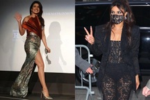 Hoa hậu lấy chồng kém 10 tuổi diện váy xẻ cao quảng bá phim "Ma trận"