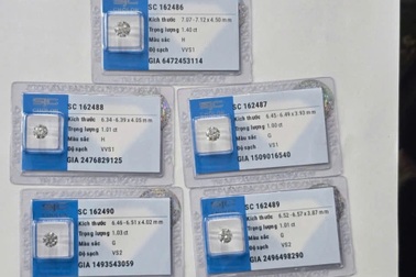 Hơn 1.000 viên kim cương nhập lậu bị thu giữ