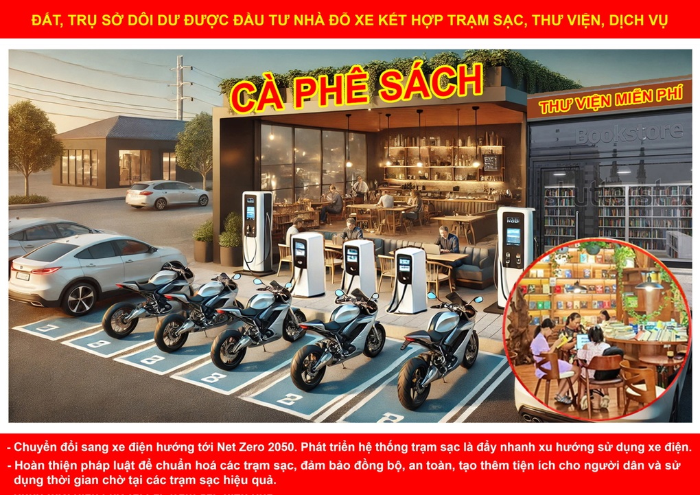 Đề xuất dùng trụ sở dôi dư xây bãi đỗ xe thông minh, có nơi ngồi đọc sách - 2 Đề xuất dùng trụ sở dôi dư xây bãi đỗ xe thông minh, có nơi ngồi đọc sách - 2