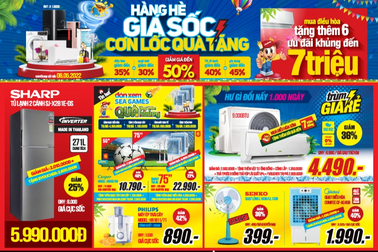 Siêu thị điện máy tung loạt sản phẩm hè với giá ưu đãi