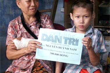 Tiền ủng hộ tiếp tục đến với Nguyễn Huỳnh Nam