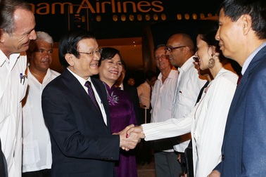 Chủ tịch nước Trương Tấn Sang đến La Habana thăm chính thức Cuba