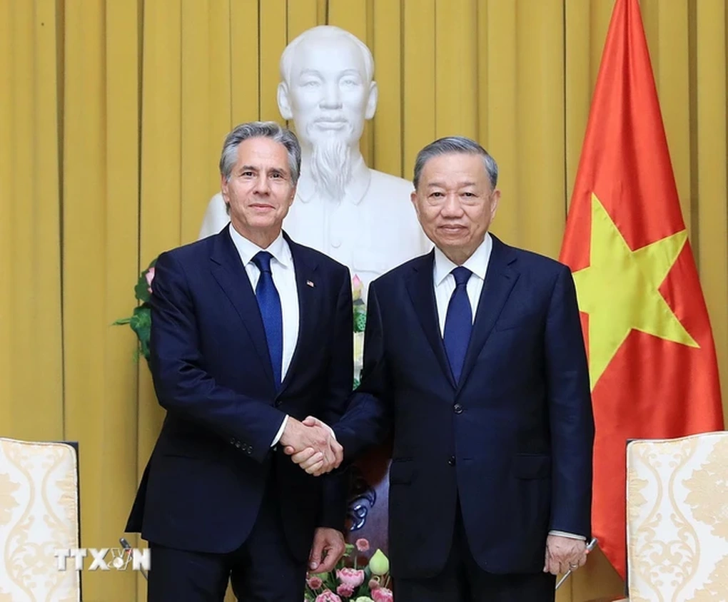 Chủ tịch nước Tô Lâm tiếp Ngoại trưởng Hoa Kỳ Antony Blinken sang chia buồn - 2 Chủ tịch nước Tô Lâm tiếp Ngoại trưởng Hoa Kỳ Antony Blinken sang chia buồn - 2