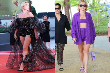 Florence Pugh khoe phom dáng nuột nà trên thảm đỏ Liên hoan phim Venice