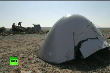 Máy bay Nga vỡ nát tại hiện trường