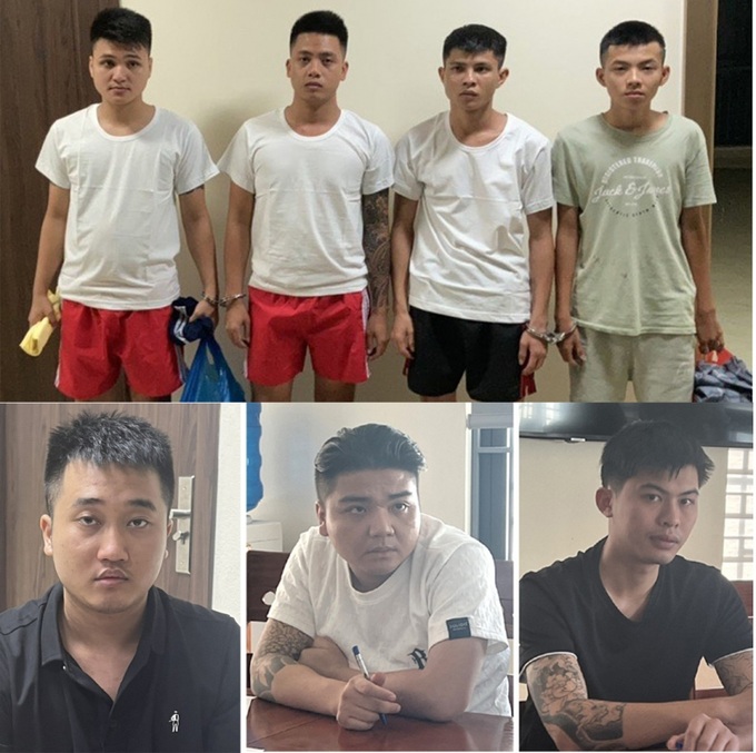 Các đối tượng trong đường dây mua bán ma túy liên tỉnh bị bắt giữ (Ảnh: Công an Thanh Hóa)