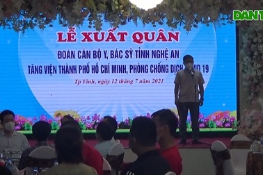 60 bác sĩ, nhân viên y tế Nghệ An lên đường vào TPHCM chống dịch