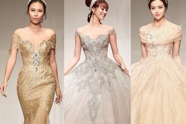 Khánh My làm vedette trình diễn bên dàn Hoa hậu, chân dài