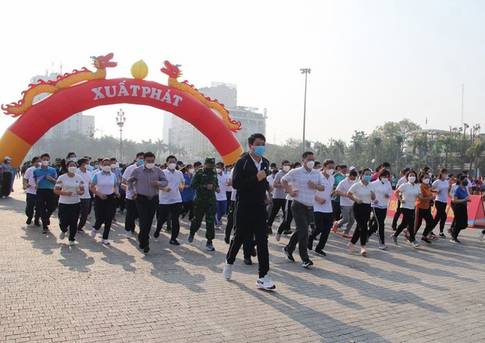 Các khối tham gia chạy Olympic vì sức khoẻ toàn dân