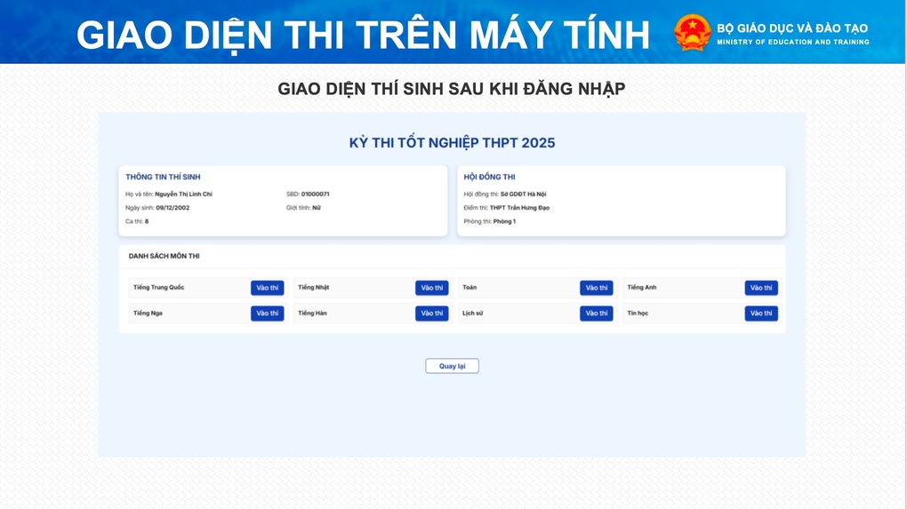 100.000 thí sinh sẽ thi thử tốt nghiệp THPT trên máy tính - 4 100.000 thí sinh sẽ thi thử tốt nghiệp THPT trên máy tính - 4