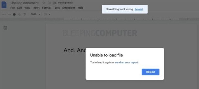Google Docs ngừng hoạt động bởi 1 dòng văn bản đơn giản.