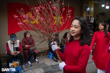 Hàng trăm người mặc áo dài rước lễ trên phố cổ Hà Nội