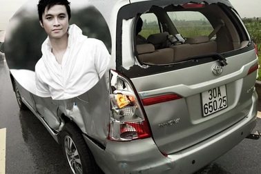 Ca sĩ Nhật Tinh Anh bị tai nạn xe hơi