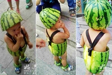 "Mốt" thời trang dưa hấu ở Trung Quốc