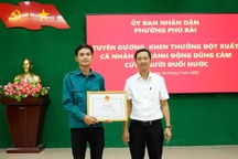 Tuyên dương cá nhân dũng cảm cứu người đuối nước