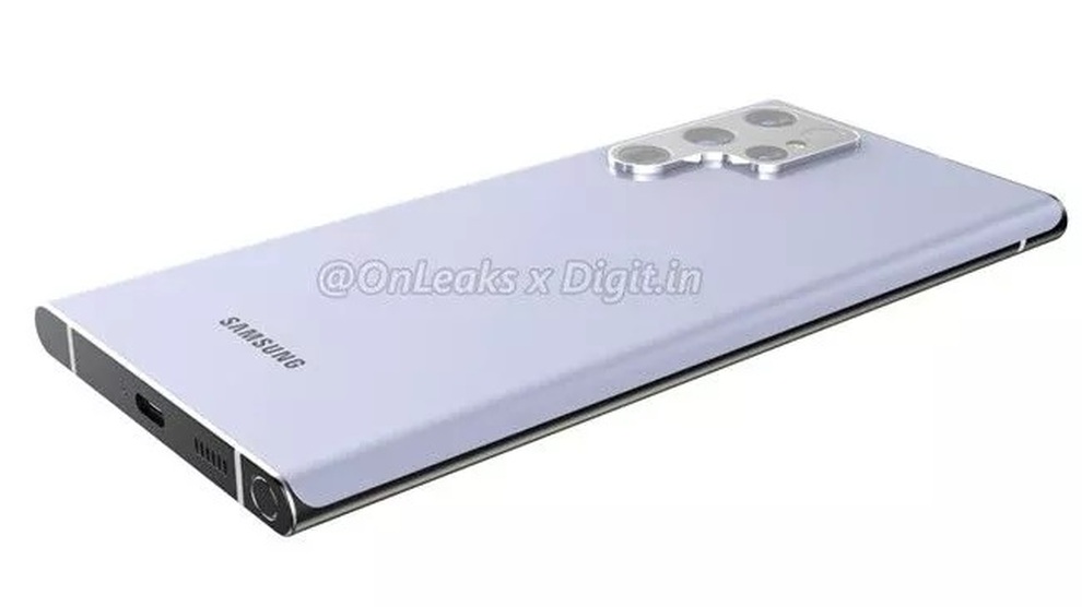 Hình ảnh bản dựng hoàn chỉnh Galaxy S22 Ultra cho thấy khe cắm viết nằm ở cạnh dưới của máy. Hình ảnh bản dựng hoàn chỉnh Galaxy S22 Ultra cho thấy khe cắm viết nằm ở cạnh dưới của máy.