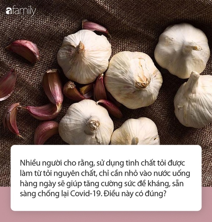 Tin đồn uống nước nhỏ thêm tinh chất tỏi chống được Covid: Chuyên gia nói gì? - Ảnh 1. Tin đồn uống nước nhỏ thêm tinh chất tỏi chống được Covid: Chuyên gia nói gì? - Ảnh 1.